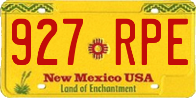 NM license plate 927RPE