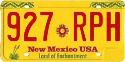 NM license plate 927RPH
