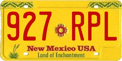 NM license plate 927RPL