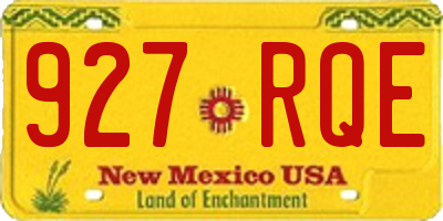 NM license plate 927RQE