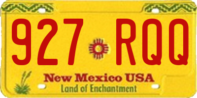 NM license plate 927RQQ