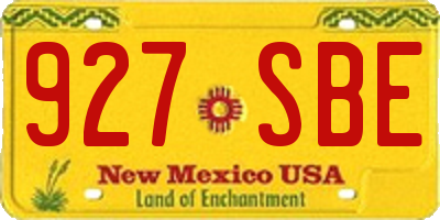 NM license plate 927SBE
