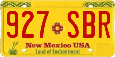 NM license plate 927SBR