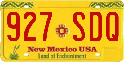 NM license plate 927SDQ