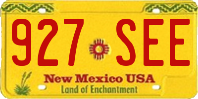 NM license plate 927SEE