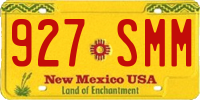 NM license plate 927SMM