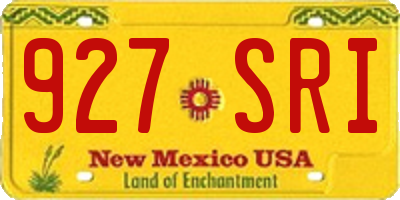 NM license plate 927SRI