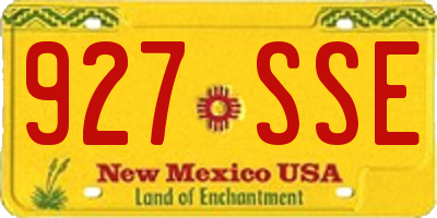 NM license plate 927SSE