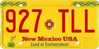 NM license plate 927TLL