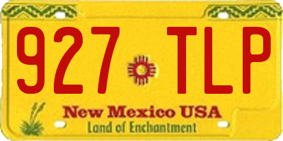 NM license plate 927TLP