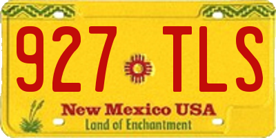 NM license plate 927TLS
