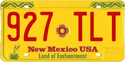 NM license plate 927TLT