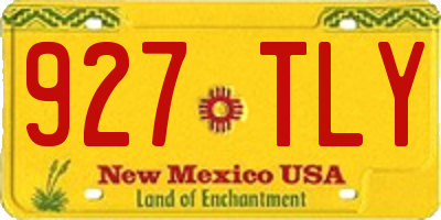 NM license plate 927TLY