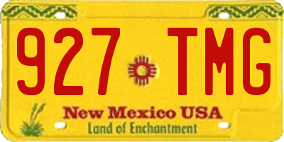 NM license plate 927TMG