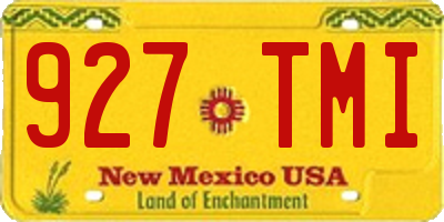 NM license plate 927TMI