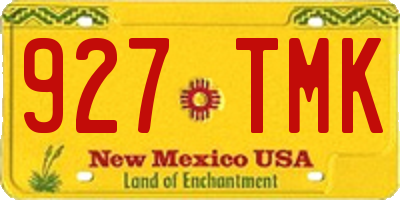 NM license plate 927TMK