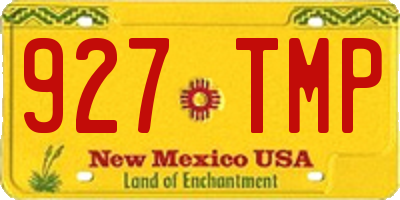 NM license plate 927TMP