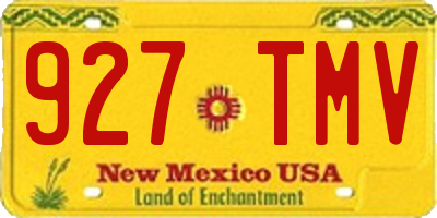 NM license plate 927TMV