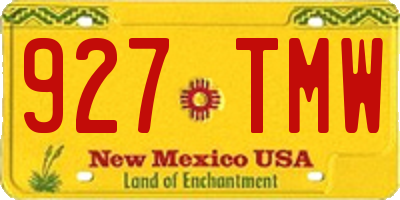 NM license plate 927TMW
