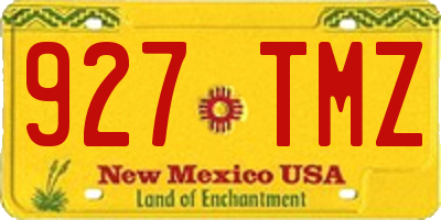 NM license plate 927TMZ
