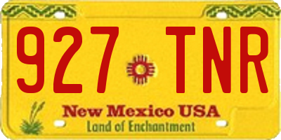 NM license plate 927TNR