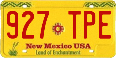 NM license plate 927TPE
