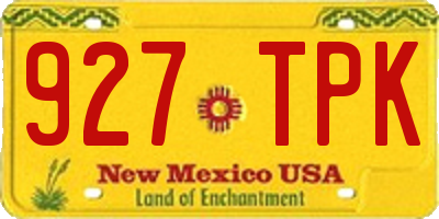 NM license plate 927TPK