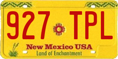 NM license plate 927TPL