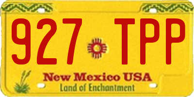 NM license plate 927TPP