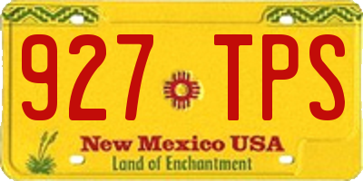 NM license plate 927TPS