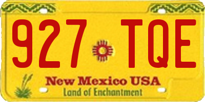 NM license plate 927TQE