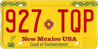 NM license plate 927TQP
