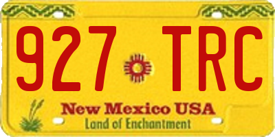 NM license plate 927TRC