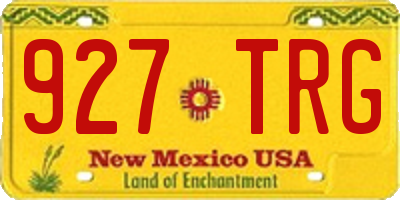 NM license plate 927TRG