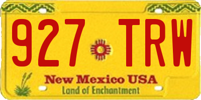 NM license plate 927TRW
