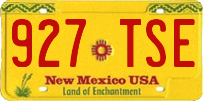 NM license plate 927TSE
