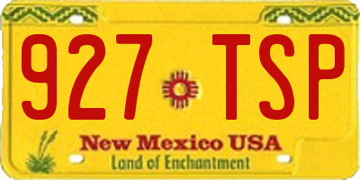 NM license plate 927TSP