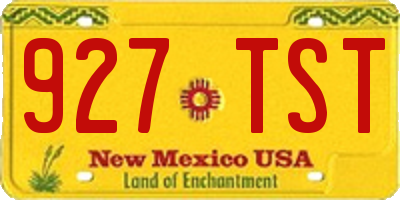 NM license plate 927TST