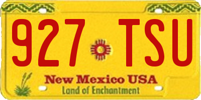 NM license plate 927TSU