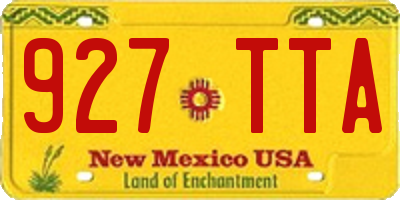 NM license plate 927TTA