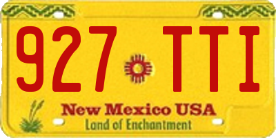 NM license plate 927TTI
