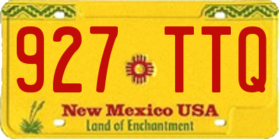 NM license plate 927TTQ