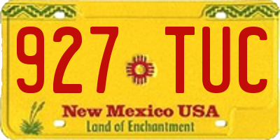 NM license plate 927TUC