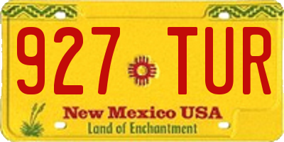 NM license plate 927TUR