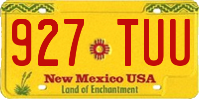NM license plate 927TUU