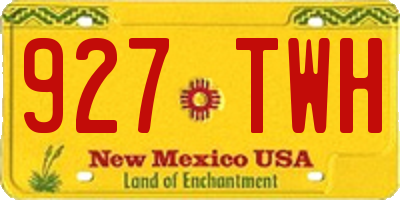 NM license plate 927TWH