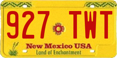 NM license plate 927TWT