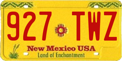 NM license plate 927TWZ
