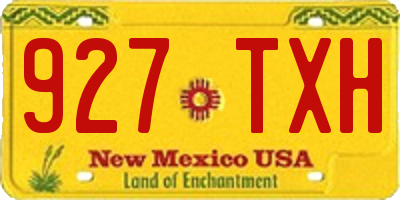 NM license plate 927TXH