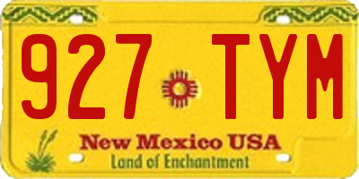 NM license plate 927TYM